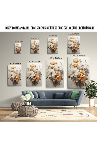 Genel Markalar MODERN ŞEFFAF ÇİÇEK KANVAS TABLO EV DUVAR SALON OFİS HEDİYELİK MUTFAK DEKARASYON SÜSÜ ÖLÇÜ SEÇİNİZ :