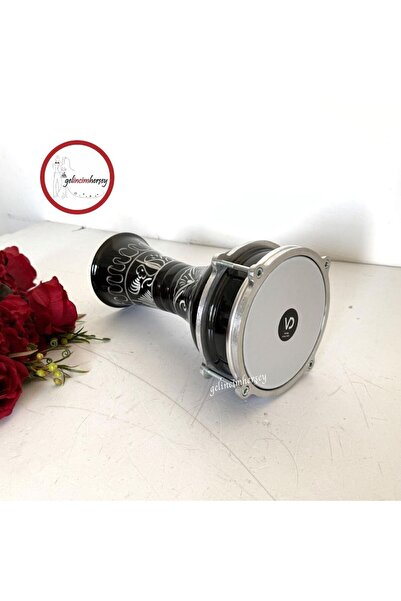 Gelincimherşey İşlemeli Alüminyum Gövdeli Darbuka Küçük Boy