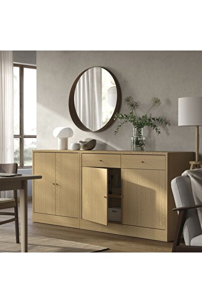 IKEA konsol, meşe kaplama, 202x90 cm