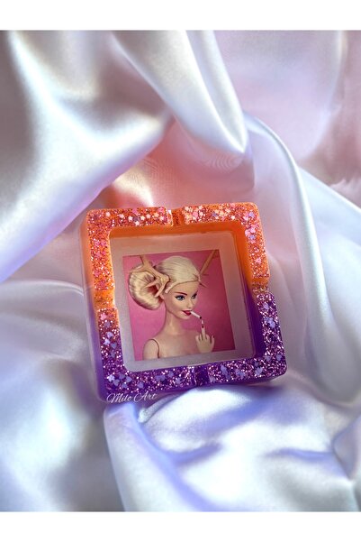 Milo Art Barbie Epoksi Küllük Barbie Çok Renkli Epoksi Küllük
