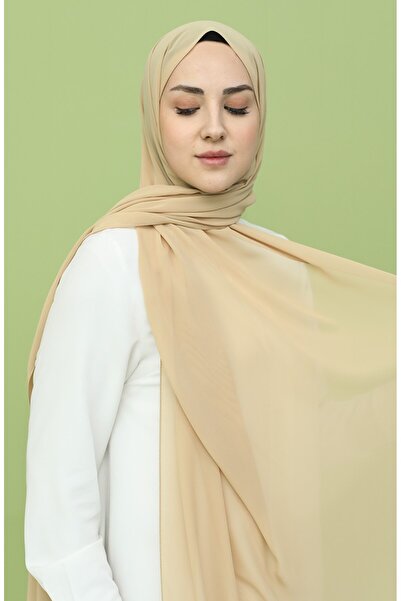 İSTANBULSTYLEMODA Şal din șifon creponat Galben 180x 75 Flr241433