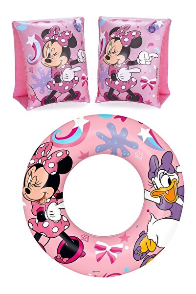 BESTWAY Co-91038-40 Lisanslı Minnie Mouse Havuz Deniz Simit Kolluk Seti 2’li Set