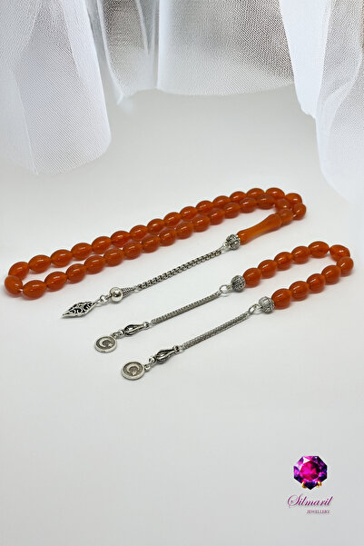 Muammer Köksal Design Kişiye Özel Harfli Erkek Hediyelik Kehribar Tesbih Seti...