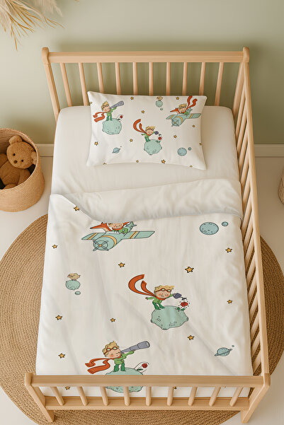 Talia Home طقم غطاء لحاف سرير الأمير الصغير للأطفال والرضع - Tlabn-308