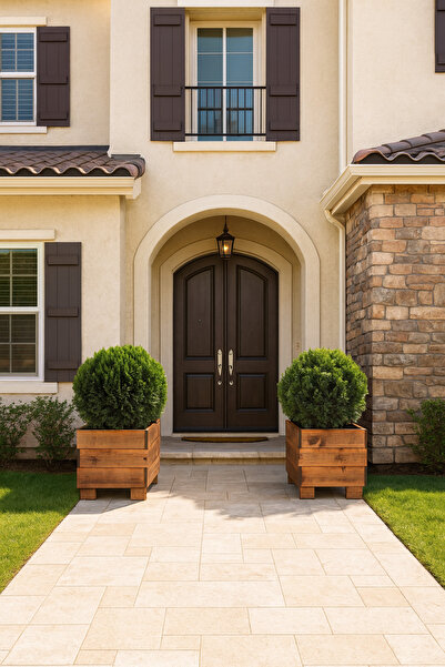 pinoxi Ahşap Saksı Saksılık Büyük Boy Çiçeklik