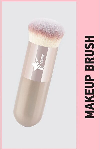 Demstar فرشاة مكياج احترافية فاخرة لكريم الأساس وأحمر الخدود باللون الأخضر الزيتوني