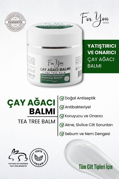 For You Gold Yatıştırmaya Ve Onarmaya Yardımcı Çay Ağacı Balmı Bakım Kremi 50 ml (TEA TREE BALM)