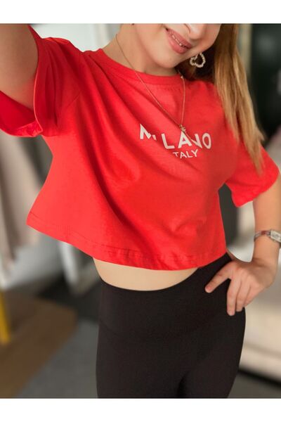 Sheesy MİLANO Göbek Üstü Crop Tshirt