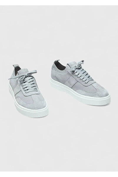 Ramsey Light Gray Suede Sports Sneakers