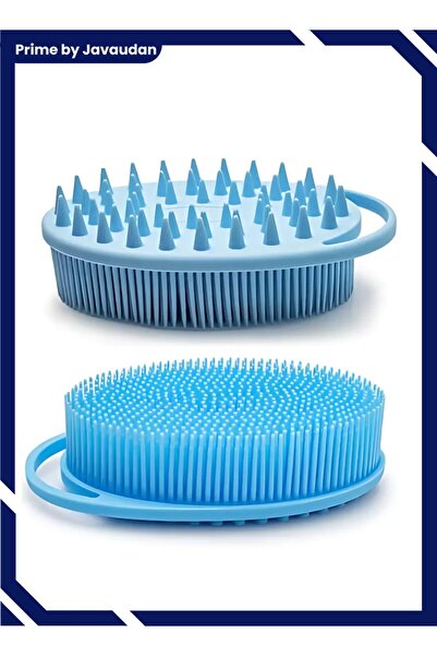 Prime by Javaudan مقشر الجسم السيليكون، فرشاة تقشير، فرشاة استحمام وشامبو 2 ف...