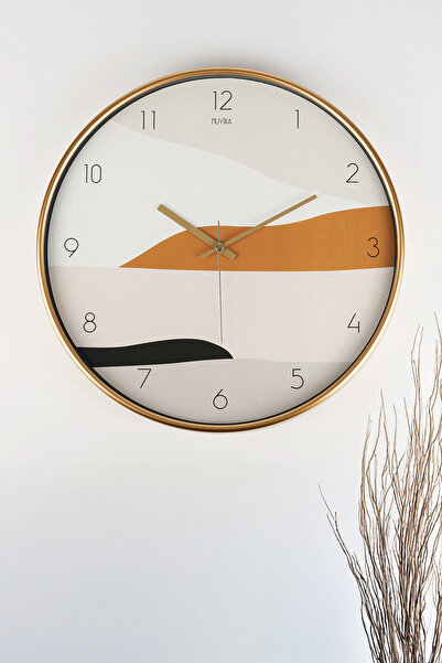 Muyika Design ساعة حائط Muyika Pino Real Glass 42 سم آلية صامتة