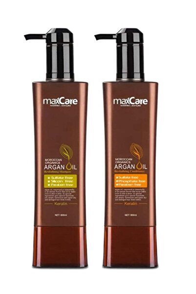 Maxcare Maxcare Moroccan Argan Oil Hair Care Duo 800ml – Moisturizing Shampoo...