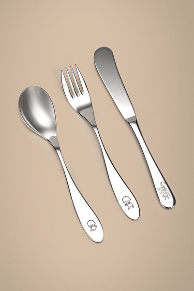 Hisar Aqua 3 Parça Çocuk Çatal Kaşık Bıçak Takımı