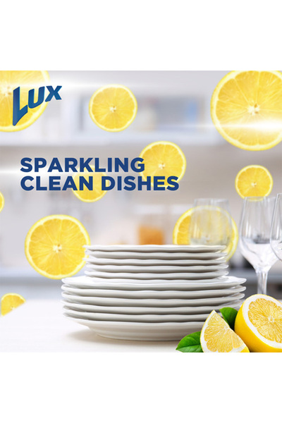 LUX Lemon Dishwashing Liquid Value Pack 1225 ml – Powerful Grease Cleaning, Fresh Lemon Scent