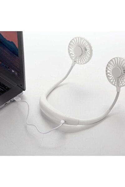 Techmaster Boyun Askılı 3 Kademeli Şarjlı Spor Taşınabilir Vantilatör Fan