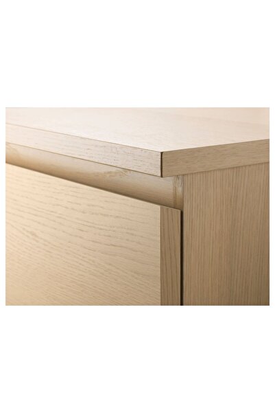 IKEA 6 Çekmeceli şifonyer, ağartılmış meşe kaplama, Genişlik: 160 cm Derinlik: 48 cm Yükseklik: 78cm