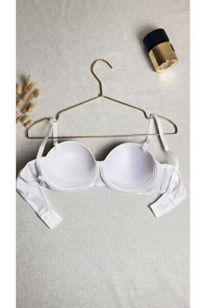 HEROSE Strapless Half-Padded Underwire Micro Fabric Bra Single