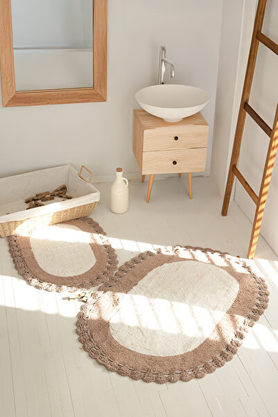 İrya Bianca Σετ 2 Χαλάκι Μπάνιου 100% Βαμβάκι 40x60 60x90 Bitter Brown