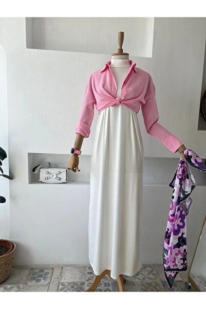 ENDAMIM Полуяка без ръкави, удобна, еластична рокля от джърси с подплата / бельо