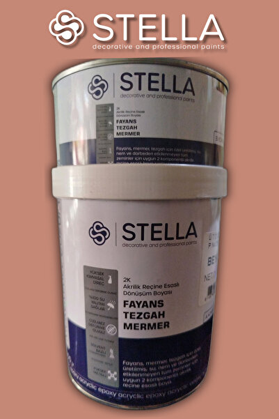 Stella Fayans Boyası Tezgah, Mermer, Ahşap, Mobilya, Cam, Seramik, Kapı Boyası 1LT