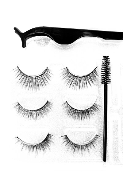 SEVRU Takma Kirpik Seti Takma Kirpik Aparatı Ve Kaş Kirpik Tarama Fırçası 3 Ç...