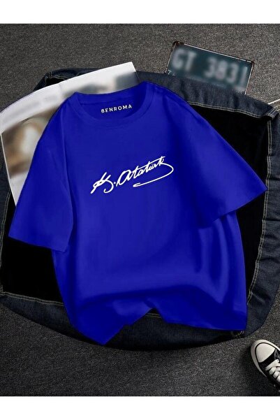 BENROMA Tricou unisex oversize cu imprimeu Ataturk