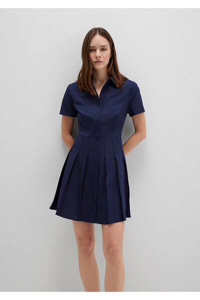 Mavi Navy Blue Pleated Mini Dress 1310762-82318