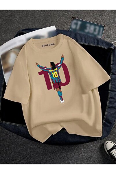 BENROMA Oversized Football Player Printed Unisex T-Shirt Printed