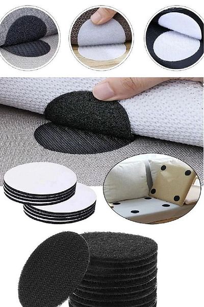 Shopura Carpet Rug Seat Cover Stabilizer Anti-Slip Velcro Washable Self-Adhesive 10 Pieces