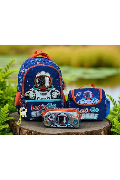 MUGGLE School Bag Lunch Box and Pen Holder Triple Combination Set with Accessories