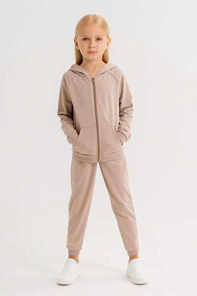 AHENGİM Σετ αθλητικής φόρμας για κορίτσια - αγόρια με φερμουάρ Basic School Ak0785