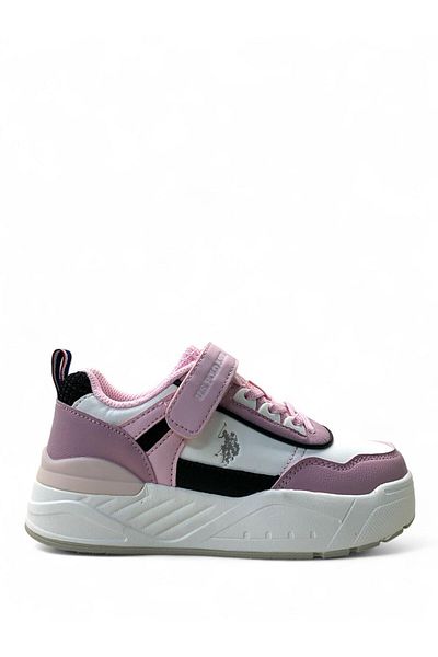U.S. Polo Assn. U.S. Polo Assn. George Jr 5Pr Girl's White/Powder Sneaker
