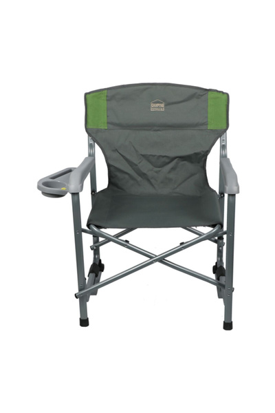 Camping Master كرسي قابل للطي بإطار فولاذي مبطن ناعم