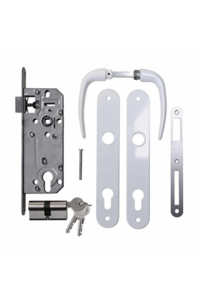 Z-Tools Pachet Y 90 (Încuietoare+Mâner+Cilindru) Alb 35-501 / EXT 5705