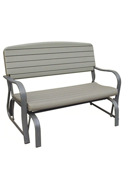 Living Accents مقعد خارجي متين مقاوم للعوامل الجوية، ذو مقعدين، 122 × 86 سم