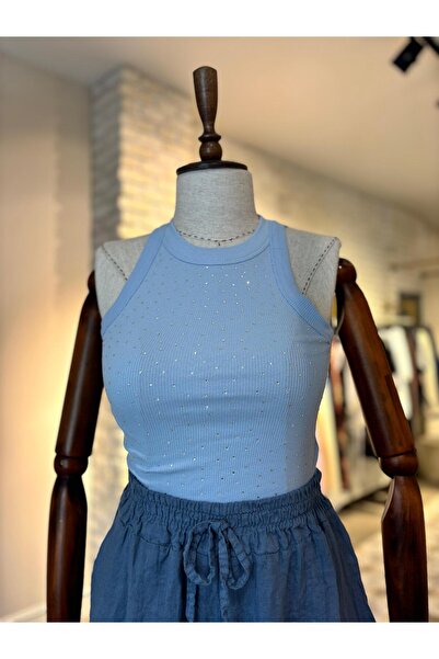 The Zest Boutique Halter Yaka Taşlı Atlet