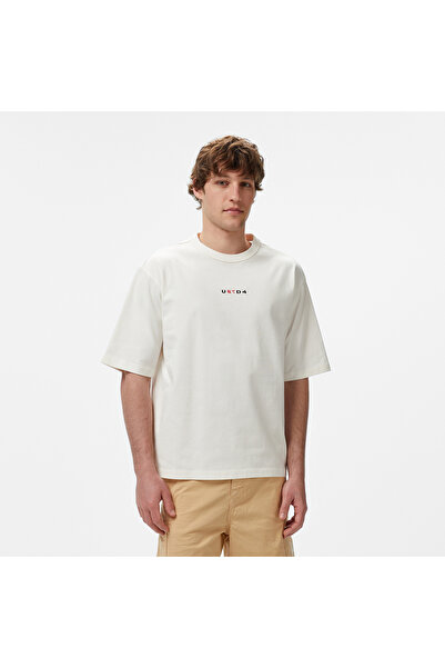 United 4 UNITED4 Erkek Krem T-Shirt