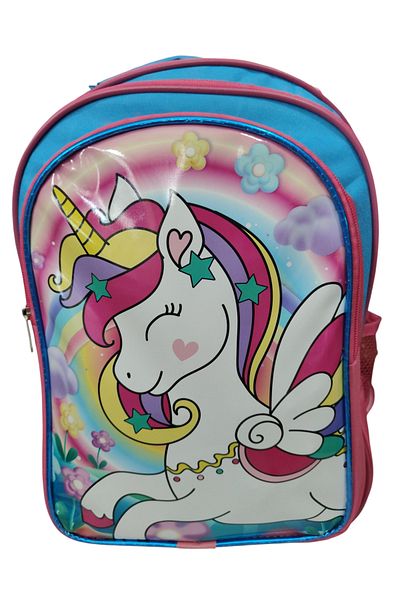 PartAntalya First School Bag Girl's Unicorn Patterned First School Bag 3 Compartments