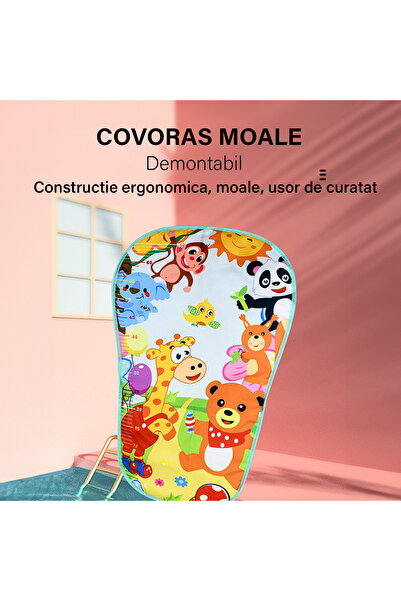 VisionHub Baby Activity Mat, 2ith Interactive Toys, 4 in 1 with Music and Lights, Boys and Girls, 0 Months +