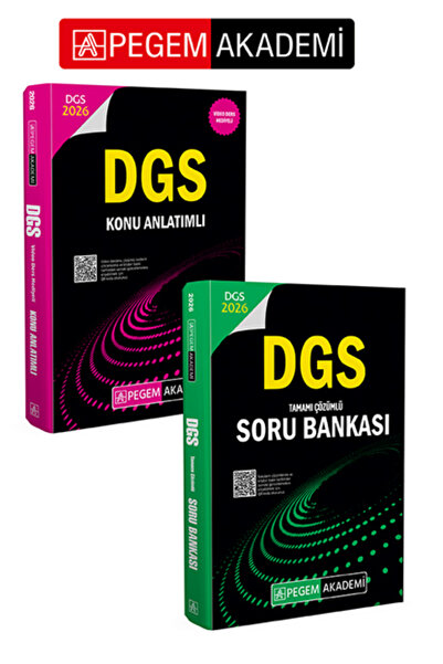 Pegem Akademi Yayıncılık 2026 DGS Konu Anlatımlı + 2026 DGS Tamamı Çözümlü So...