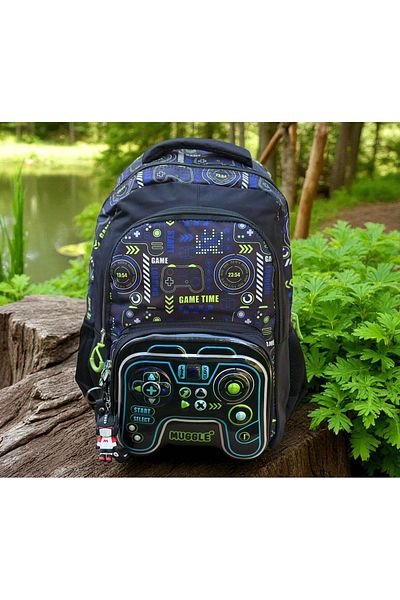 MUGGLE School Bag Lunch Box and Pen Holder Triple Combination Set with Accessories