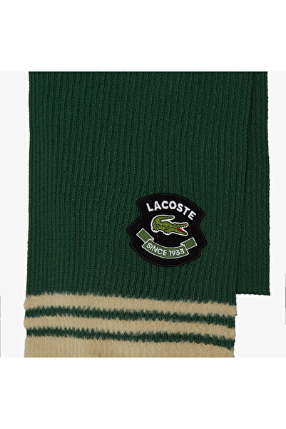 Lacoste Unisex αντίθεση χρωμάτων Σκούρο πράσινο κασκόλ