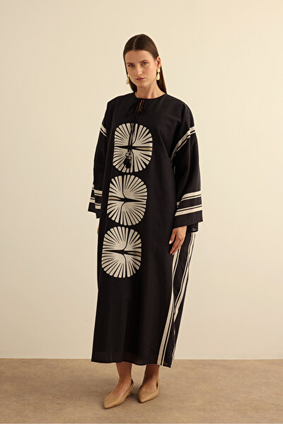 Aker Geometric Patterned Cotton Summer Coolness Kimono