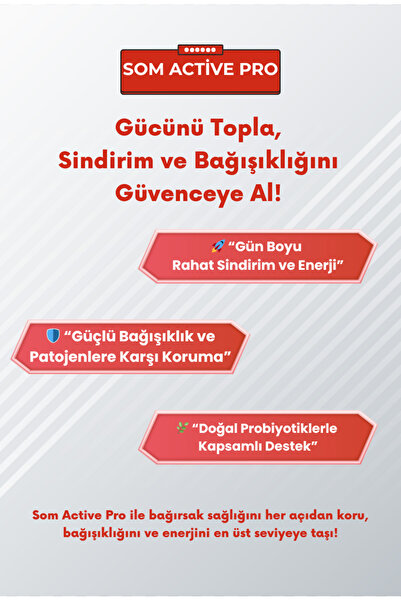 som ınternatıonal SOM ACTIVE PRO – Bağırsak Sağlığı ve Bağışıklık İçin Güçlü Probiyotik Destek!