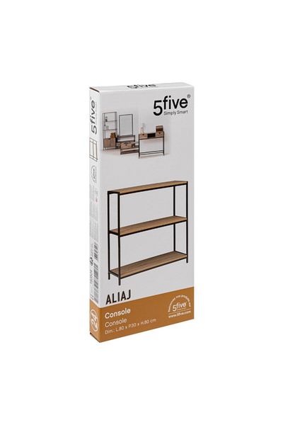 Five Simply Smart 3-Tier Aliaj Durable and Elegant Console Table