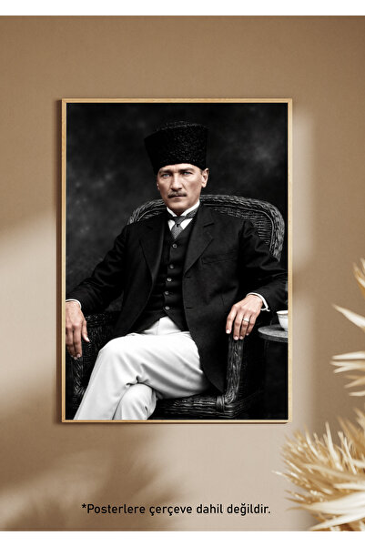 One Little Happiness Atatürk Posteri Poster Estetik Duvar Posteri , Çerçevesi...