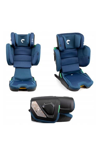 Kidnort Foldable isofix car seat with adjustable headrest 100-150 cm i-SIZE R-129 Mane Blue