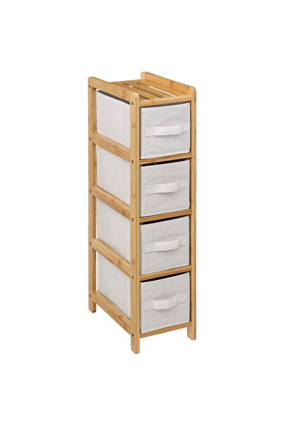 5FiveSmart 5Five Tidy Box cabinet with 5 shelves, pressed cardboard and bambo...