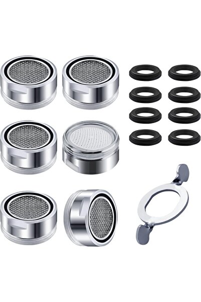 General Store Set 6 aeratoare robinet, SA&SO General Store®, Cu cheie si garnitura de etansare, economie de apa d