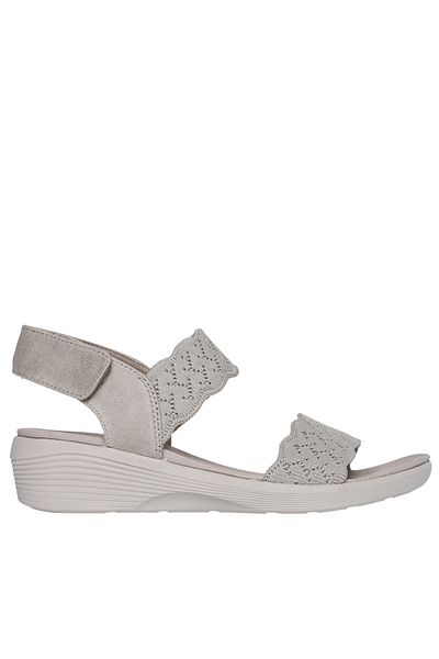 SKECHERS Sports sandals, ladies, ARYA ON THE RISE 163165-TPE gray, textile 41